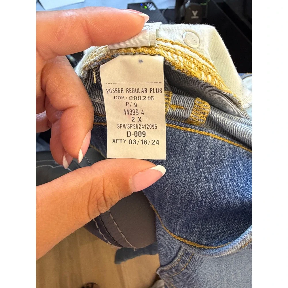 Spanx Ankle Straight Leg Jeans Medium Wash Pull On Plus Size 2X slimming - Picture 5 of 8